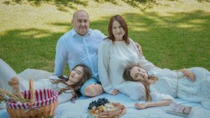 Family at picnic
